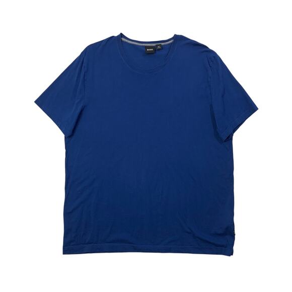 Hugo Boss Shirt Mens 2XL XXL Slim Prussian Blue Cotton Short Sleeve Crew Tee - Picture 1 of 10